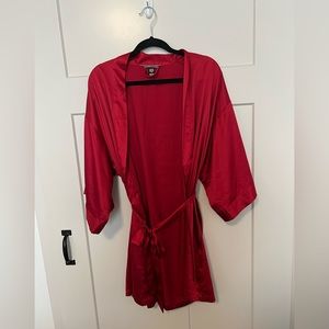 Victoria’s Secret Red Satin Robe. Size M/L.